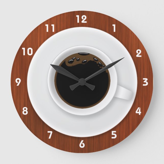 Grande Horloge Ronde Coffee Time Clocks (Recto)