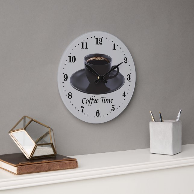 Grande Horloge Ronde coffee time decor (Bureau)