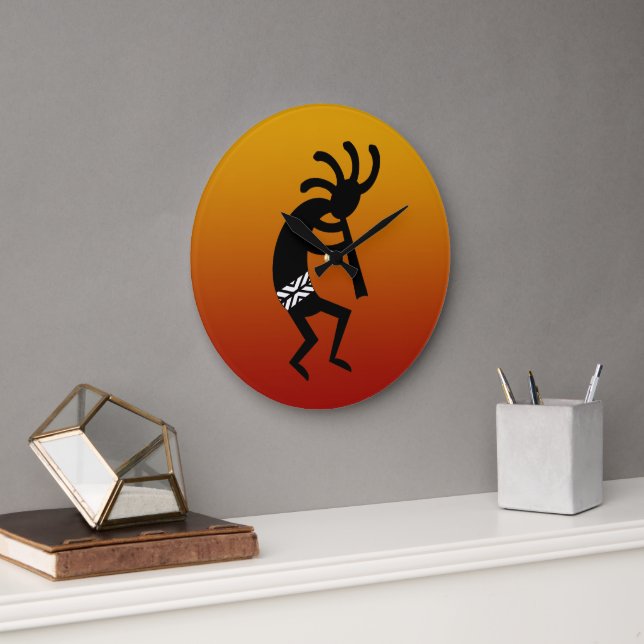 Grande Horloge Ronde Cokopelli (Bureau)