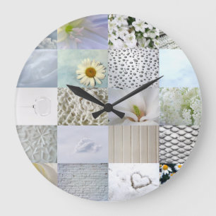 Grande Horloge Ronde Collage de photography