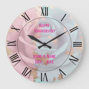Grande Horloge Ronde Collection Luxe Rose Pâle Menthe Or Populaire
