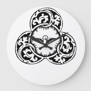 Grande Horloge Ronde Colombe du Saint-Esprit symbole chrétien