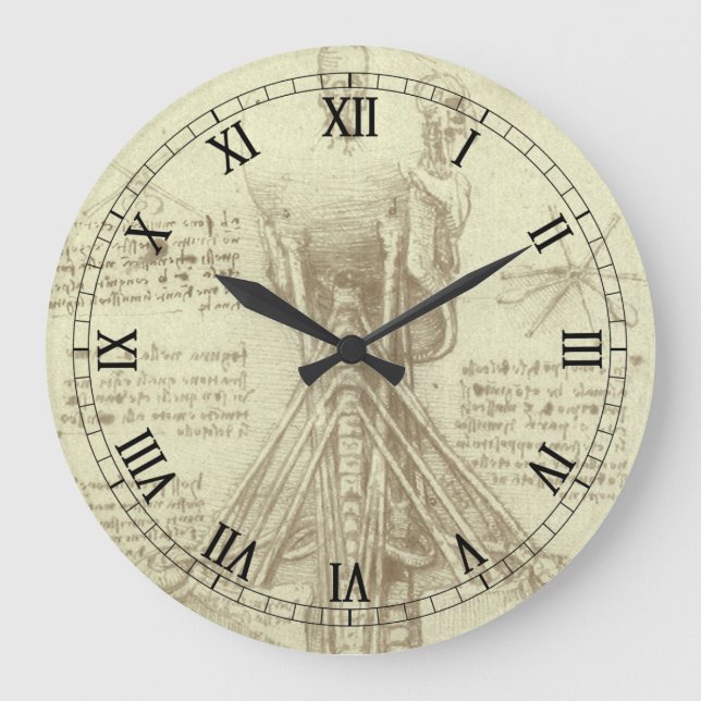 Grande Horloge Ronde Colonne de colonne vertébrale de l'anatomie humain (Recto)