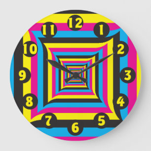 Grande Horloge Ronde color swatow cyan magenta