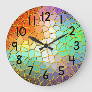 Grande Horloge Ronde Coloré