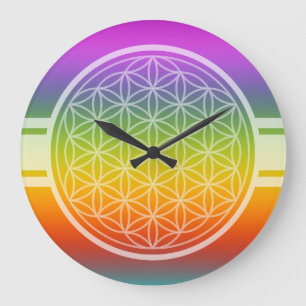 Grande Horloge Ronde COLOREZ SEULEMENT la couleur multi de gradients - 