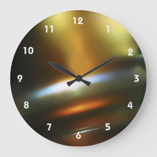 Grande Horloge Ronde Colorful Abstract Clocks