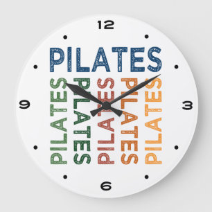Grande Horloge Ronde Colorful de Pilates