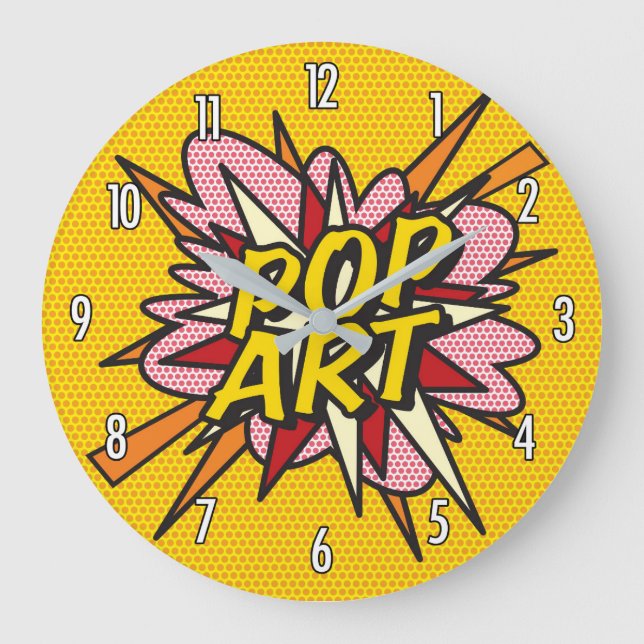 Grande Horloge Ronde Comics Book Pop Art (Recto)