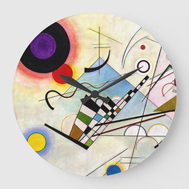 Grande Horloge Ronde Composition Kandinsky 8 (Recto)