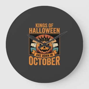Grande Horloge Ronde Conception d'anniversaire du roi des citrouilles d