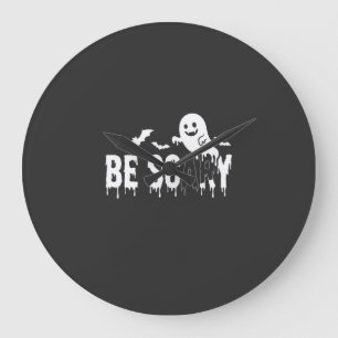 Grande Horloge Ronde Conception de chauve-souris fantôme Halloween effr