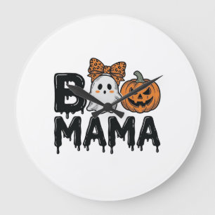 Grande Horloge Ronde Conception de chemise de maman fantôme Halloween c