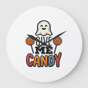 Grande Horloge Ronde Conception de chemise fantôme Halloween vintage do