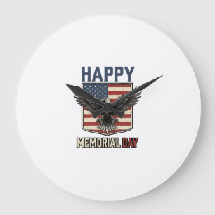 Grande Horloge Ronde Conception de chemise patriotique de la fête des a