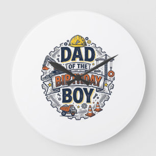 Grande Horloge Ronde Conception de chemise pour papa de chantier du gar