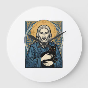 Grande Horloge Ronde Conception de chemise vectorielle de portrait de c