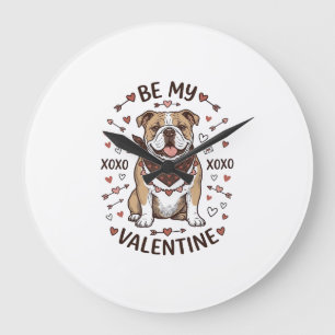 Grande Horloge Ronde Conception de chemise vintage Saint-Valentin Bulld
