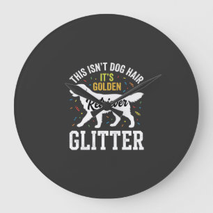 Grande Horloge Ronde Conception de cheveux de chien en paillettes Retri