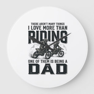 Grande Horloge Ronde Conception de citation de motocross gravure vintag