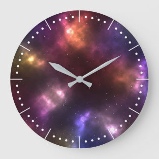 Grande Horloge Ronde Conception de constellations de l'espace cosmique