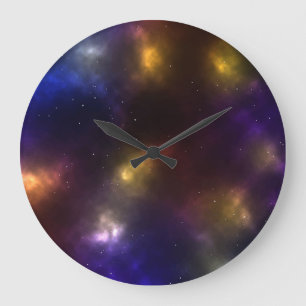 Grande Horloge Ronde Conception de constellations de l'espace cosmique