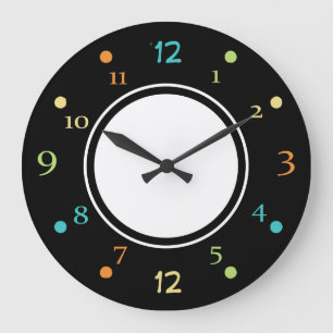 Grande Horloge Ronde Conception de cuisine moderne