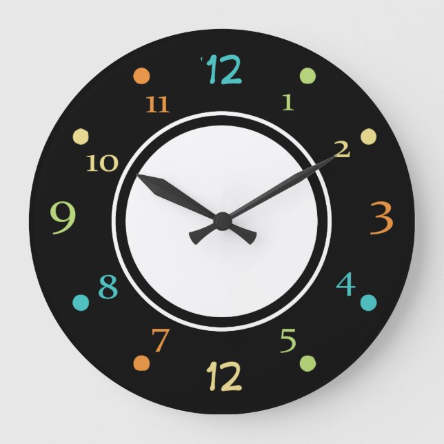 Grande Horloge Ronde Conception de cuisine moderne (Recto)