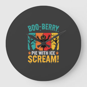 Grande Horloge Ronde Conception de glace d'Halloween pour tarte Boo-Ber