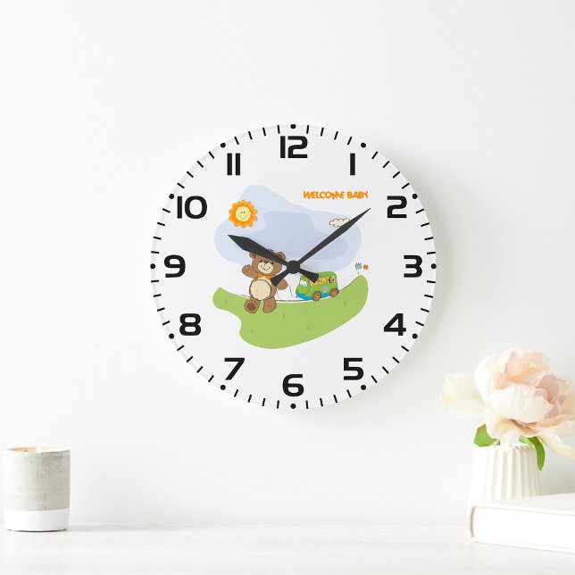 Grande Horloge Ronde Conception de la nurserie de bienvenue pour bébé o (Créateur téléchargé)