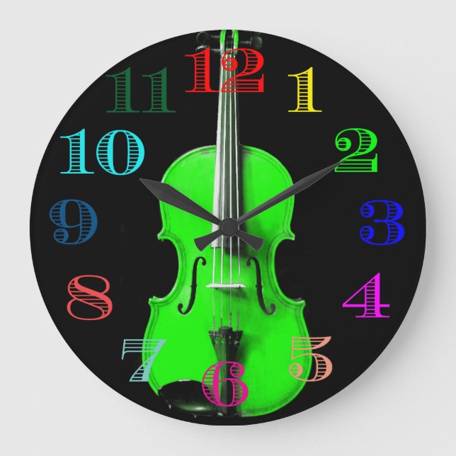 Grande Horloge Ronde Conception de l'horloge de violon (Recto)