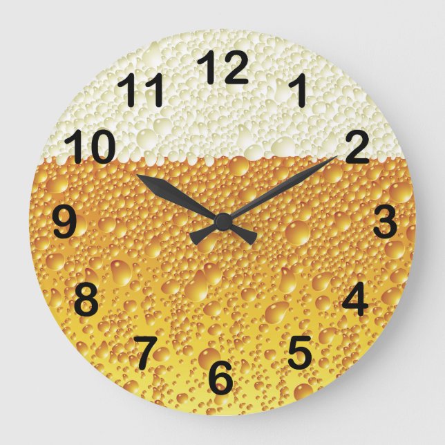Grande Horloge Ronde Conception de l'horloge murale de bière (Recto)
