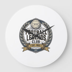 Grande Horloge Ronde Conception de maillot de football vintage Club Foo