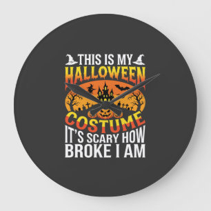 Grande Horloge Ronde Conception de maison hantée de costume d'Halloween