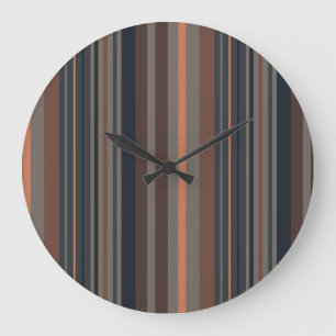 Grande Horloge Ronde Conception de rayures de terres boisées de forêt s