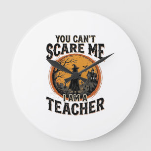 Grande Horloge Ronde Conception de T-shirt d'école effrayant de profess