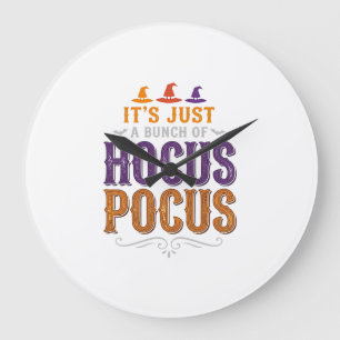Grande Horloge Ronde Conception de typographie Halloween Hocus Pocus vi