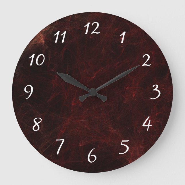 Grande Horloge Ronde Conception élégante d'abrégé sur fumée et le feu (Recto)