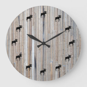 Grande Horloge Ronde Conception en bois d'horloge de grange de temps
