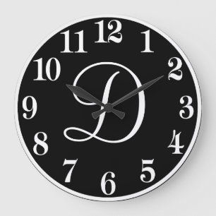 Grande Horloge Ronde Conception faite sur commande de monogramme en