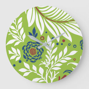 Grande Horloge Ronde Conception Florale 27
