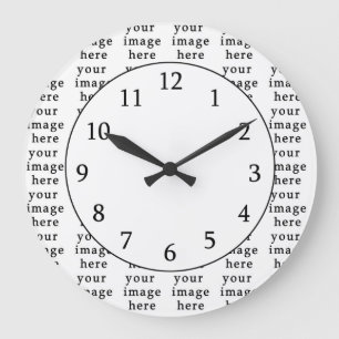 Grande Horloge Ronde Conception personnalisable des cadeaux vos