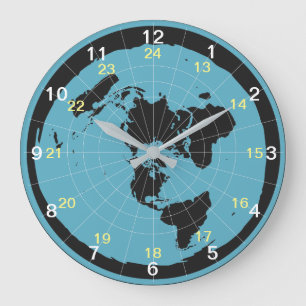 Grande Horloge Ronde Conception plate d'horloge de la terre