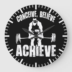 Grande Horloge Ronde Concevoir, Croire, Atteindre - Exercice Motivation