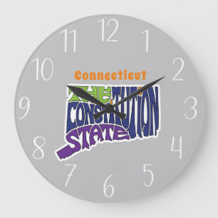Grande Horloge Ronde Connecticut surnom Word Art