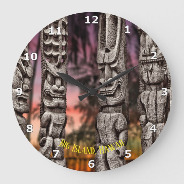 Grande Horloge Ronde Conseil tribal Tiki, Big Island, (Recto)