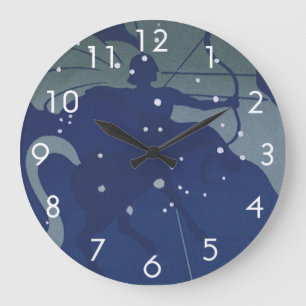 Grande Horloge Ronde Constellation du Sagittaire Astrologie Zodiaque Vi