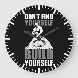 Grande Horloge Ronde Construisez-vous - Exercice de musculation Motivat