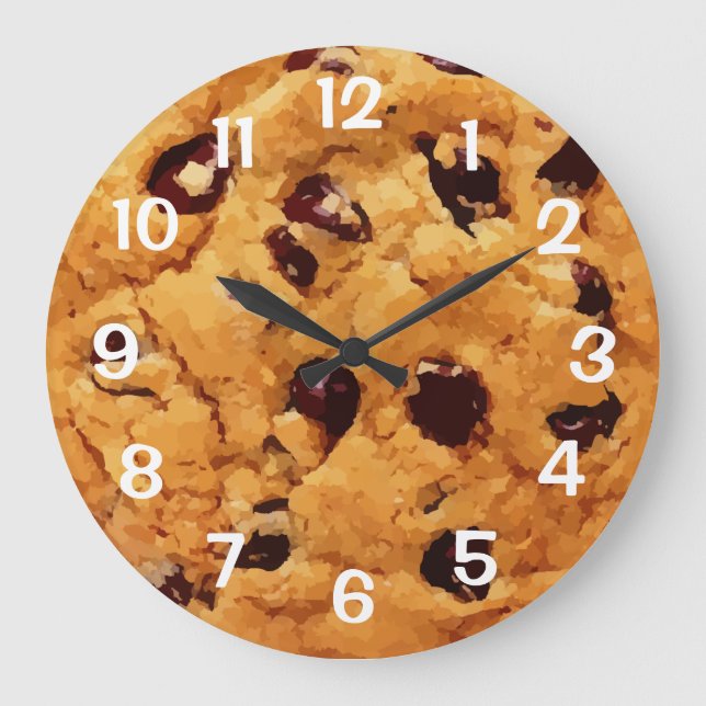 Grande Horloge Ronde Cookie à chips au chocolat (Recto)
