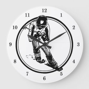 Grande Horloge Ronde Cool Downhill Skier